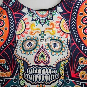 Large Shoulder Bag Beautiful Colorful Sugar Skull Canvas Travel Bag